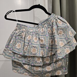 Floral Ruffle Off The Shoulder Top